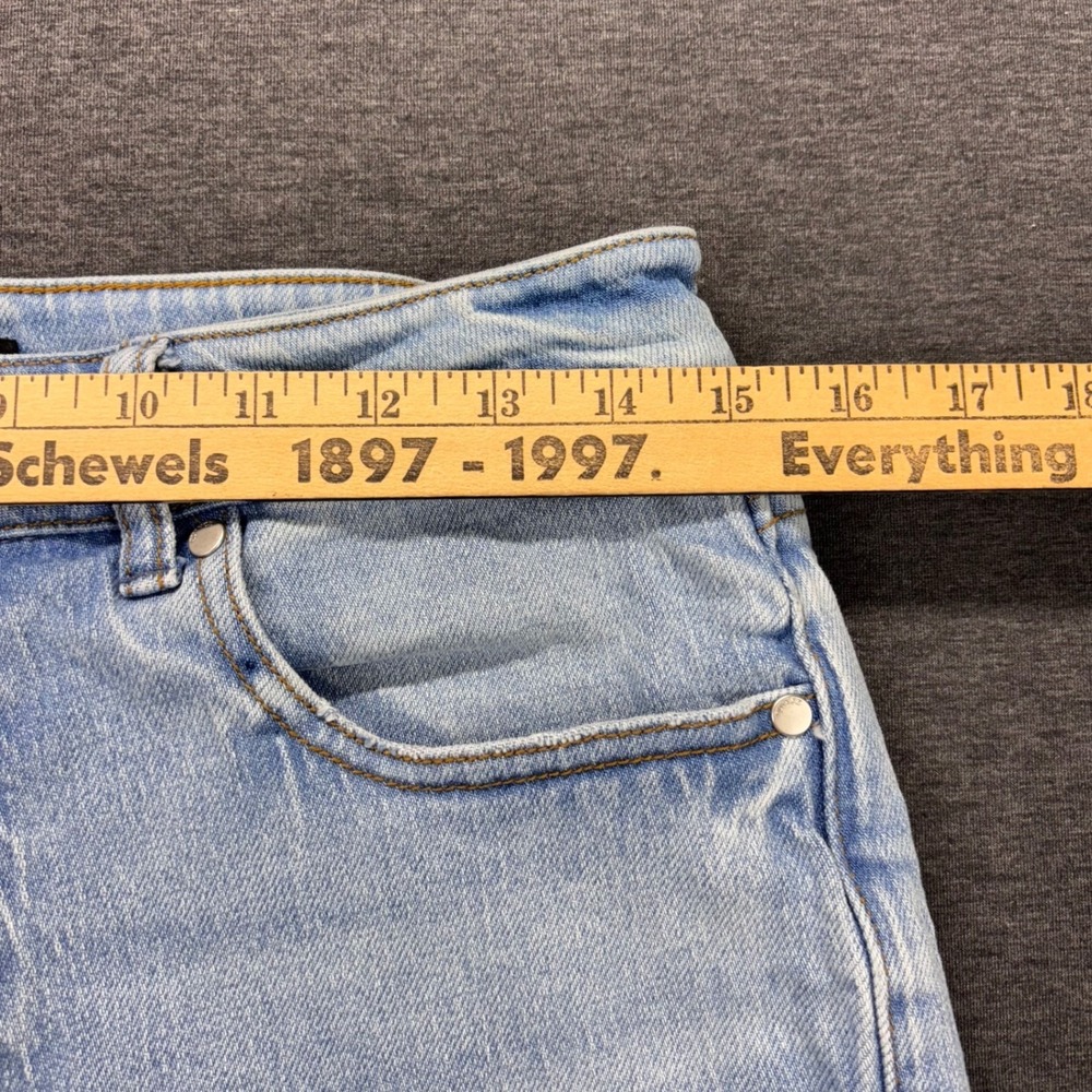 Quince Jeans Womens 30 High Rise Cropped Wide Leg Comfort Stretch Blue Denim - Picture 3 of 13